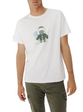 Camiseta El Pulpo Esquimal branca para homem