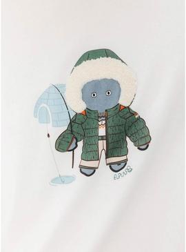 Camiseta El Pulpo Esquimal branca para homem