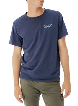 Camiseta El Pulpo logotipo azul para homem