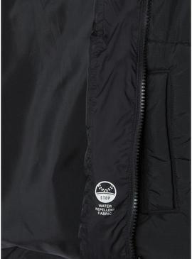 Casaco acolchoado Pepe Jeans Cash preto para criança.