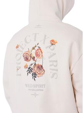 Moletom Project x Paris Roses bege para homem
