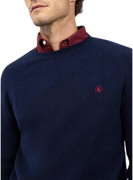 Camisola de lã de merino azul El Ganso para homem.