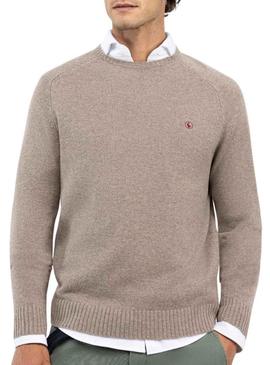 Camisola de lã de merino bege El Ganso para homens