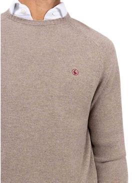Camisola de lã de merino bege El Ganso para homens