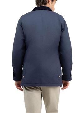 Parka El Ganso de veludo cotelê azul marinho para homem.