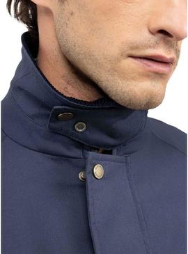 Parka El Ganso de veludo cotelê azul marinho para homem.