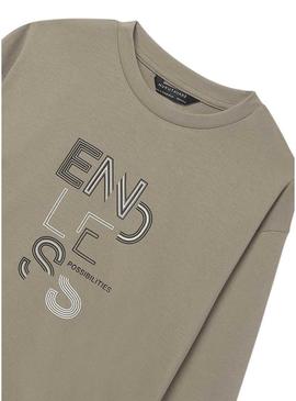 Camiseta Mayoral Endless Possibilities verde para menino