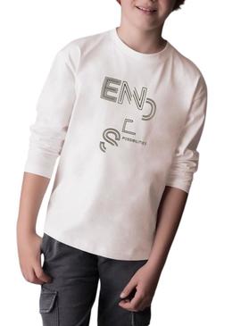 Camiseta Mayoral Endless Possibilities branca para menino