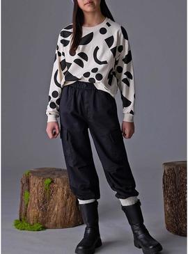 Calça cargo preta Mayoral para menina