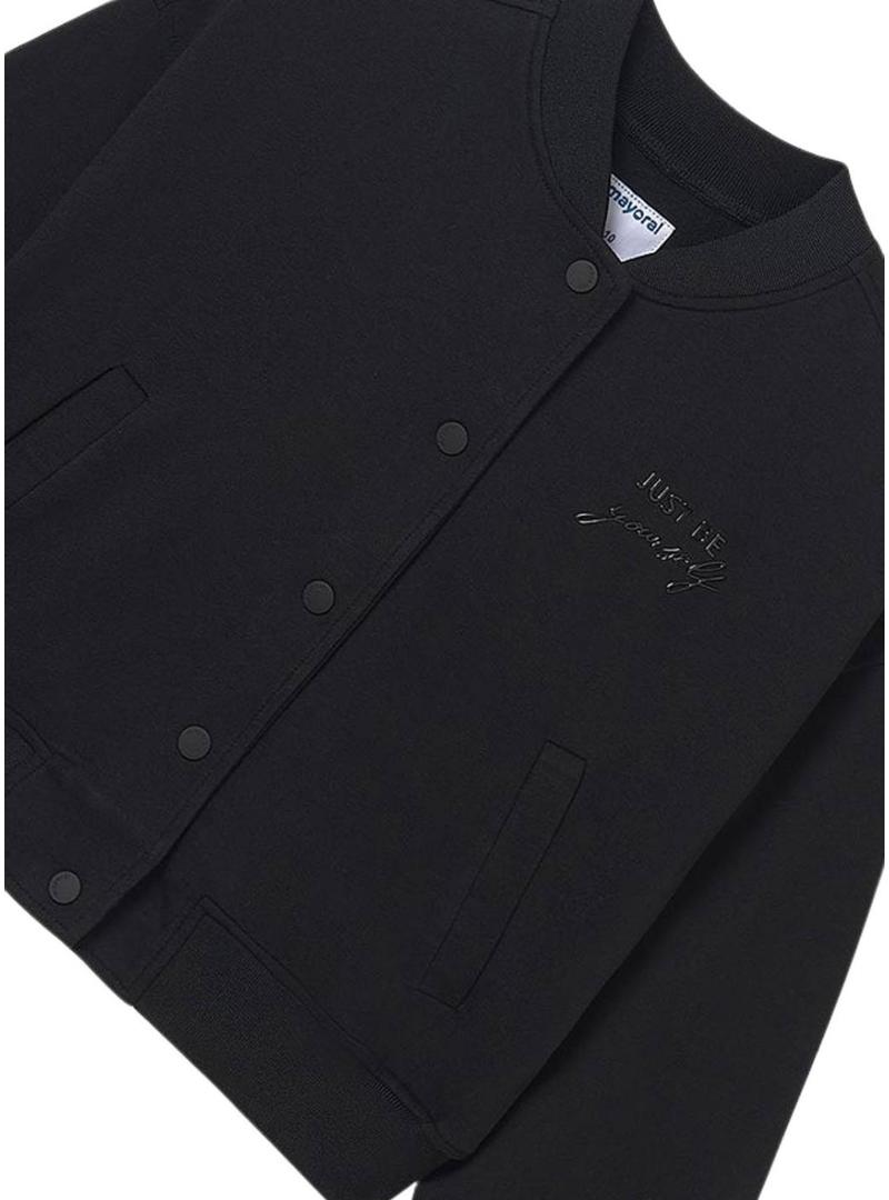 Bomber preta para menina.