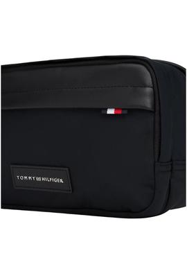 Necessaire Tommy Hilfiger em nylon preto para homem.