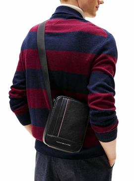 Bolsa Tommy Hilfiger Central preta para homem