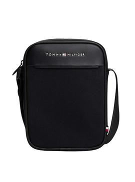 Bolsa Tommy Hilfiger Foundation preta para homem.