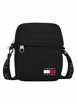 Bolsa Tommy Jeans Reporter preta para homem