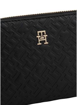 Carteira Tommy Hilfiger Monograma preta para mulher