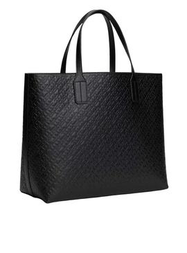 Bolsa Tommy Hilfiger Icon Satchel preta para mulher