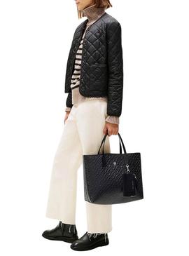 Bolsa Tommy Hilfiger Icon Satchel preta para mulher