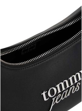 Bolsa Tommy Jeans Bold Script preta para mulher