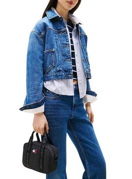 Bolsa Tommy Jeans Daily Crossover preta para mulher.