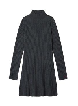 Vestido Pepe Jeans Brielenne cinza para menina