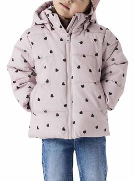 Casaco acolchoado Name It Monday rosa para menina