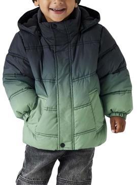 Casaco acolchoado Name It Malcom verde degradê para menino.