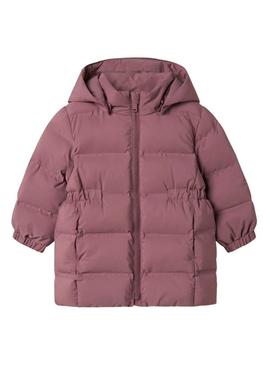 Casaco acolchoado Name It Musk rosa para menina