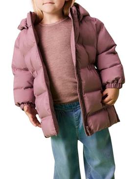 Casaco acolchoado Name It Musk rosa para menina