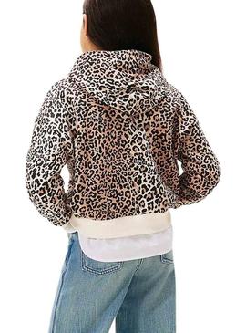 Moletom de leopardo Tommy Hilfiger para meninas.