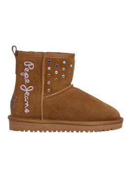 Botas Pepe Jeans Diss Studs camel para menina.
