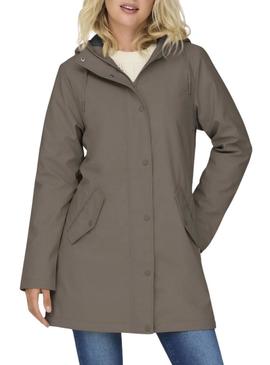 Capa de chuva Only Sally preta para mulher.