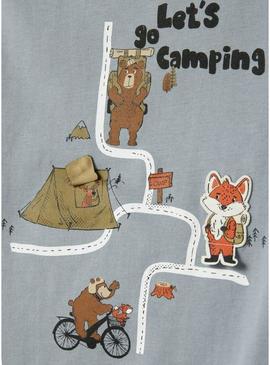 Camiseta Name It Molen azul para menino.