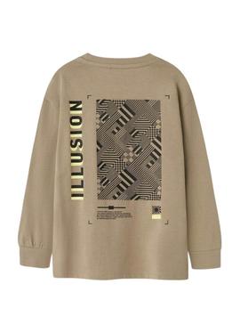 Camiseta Name It Mobay bege para menino