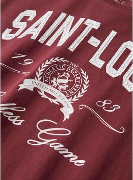 Camisola Name It Robin grená e branco para menino