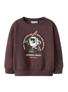 Moletom Name It Molaf granate para menino.