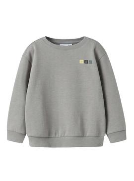 Moletom Name It Molaf cinza para menino.