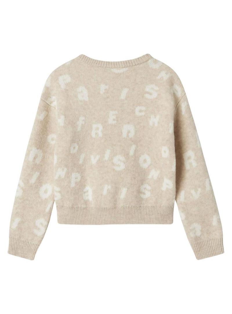 Nome Jersey It Foline bege para menina.