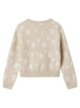 Nome Jersey It Foline bege para menina.