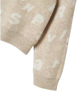 Nome Jersey It Foline bege para menina.