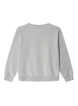 Moletom Pepe Jeans Addy cinza para menina