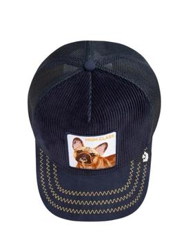 Boné Goorin Bros High Class azul marinho de veludo.