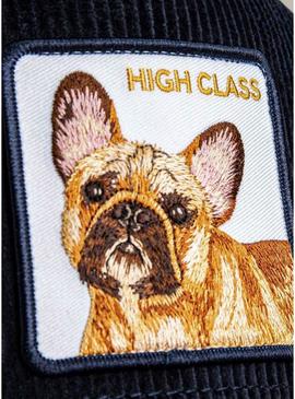 Boné Goorin Bros High Class azul marinho de veludo.