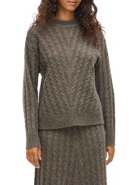 Camisola Vila Virelli de malha torrada para mulher.