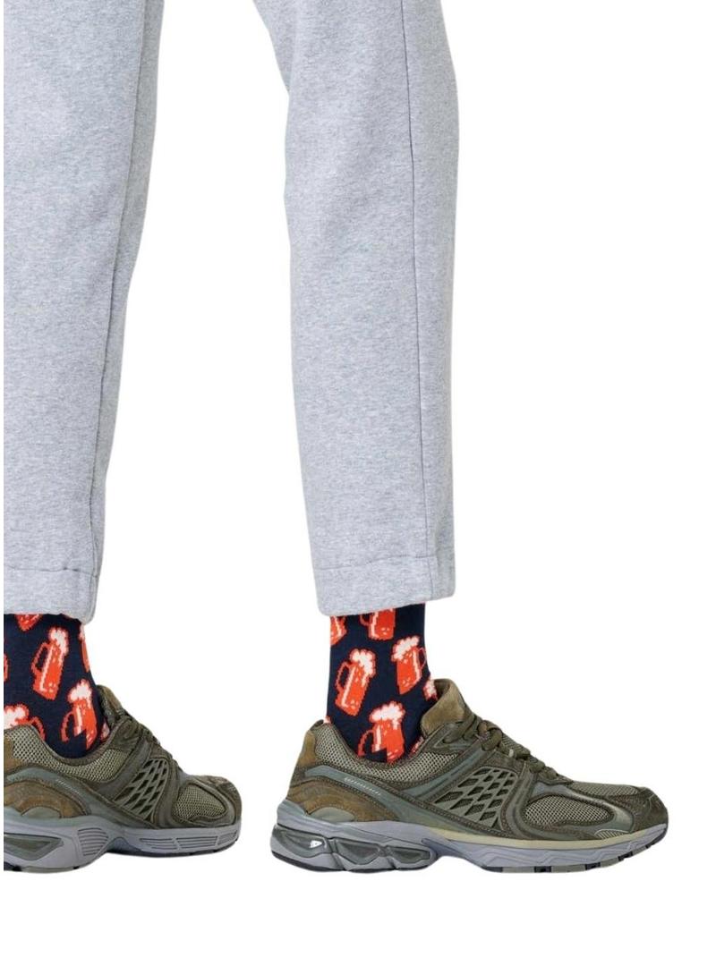 Meias Happy Socks Beer azul marinho
