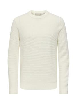 Camisola Only and Sons Alam bege para homem