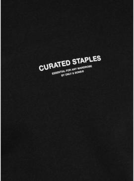 Moletom Only and Sons Curated Crew preto para homens