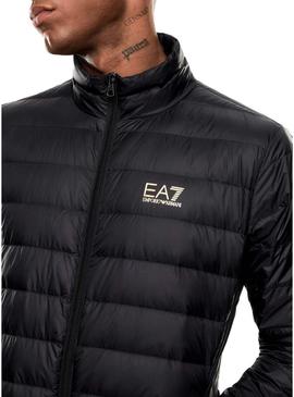Casaco acolchoado Emporio Armani EA7 preto para homem