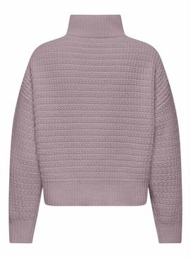 Camisola de gola alta malva Only Globe para mulher