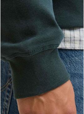 Moletom Jack and Jones Bleecker verde para homem.
