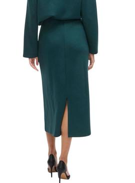 Saia Vila Visiffi midi verde para mulher.